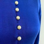 Vintage California Gold Rush Blue Long Sleeve Swing Dress Pearl Buttons Size 10 Photo 4