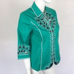 Bob Mackie  Wearable Art Embroidered Cutout Jacket Blazer 3D Floral Design Small‎ Photo 1