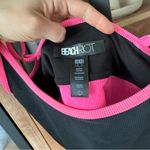 Beach Riot  eva ribbed bikini top swimsuit coral barbie neon pink colorblock Photo 2