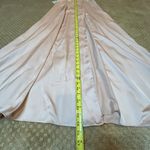Azazie  Clove English Rose Light Pink A-Line Pleated Stretch Satin Dress SZ 8 Photo 10