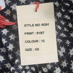 Raga Black and Oxblood Flirty Boho Mini Skirt NWT Size XS Boho Print Full Skirt Photo 5