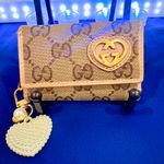 Pearl Heart Keychain with Gold Accents White Photo 9