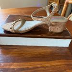 Lilly Pulitzer Rory Open Toe Sandal Tan with Gold Studs and Metallic Detail 7 Photo 4
