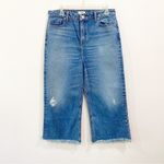 BDG Betty High Rise Distressed Raw Hem Wide Leg Cropped Culotte Jeans Sz 28 Photo 1