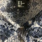 H&M  Blue and White Button Down Shirt size 10 Photo 2