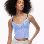 Aritzia Wilfred Sargasso Crop Lace Top Cami Women’s Large Blue Photo 1