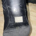 L.K. BENNETT Black Leather Skinny‎ Buckle Knee high Tall Quilted Riding Boots 38 Size 8 Photo 7