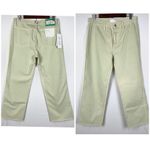 Boyish The Kirby High Rise Straight Jeans in El Cielo Green Crop Raw Hem 29 Photo 3