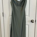 Billy J Women’s Bridal Dress Sz 14 Satin Gown Green Photo 0
