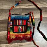Colorful Striped Women's boho Bag Red Photo 0