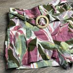 Tahari Luxe Linen Floral Print Shorts Size Medium Photo 3