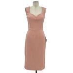 Dress the Population Dress the Population Elle Sweetheart Neck Sheath Midi Dress Blush Pink Small Photo 2