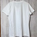 Adidas Womens Gold Foil Graphic White Short Sleeve Tee Sz L Photo 1