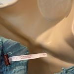 Free People  high neck woven blouse in turquoise blue large Photo 8