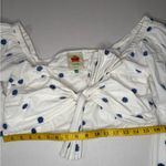 Farm Rio  White and Blue Floral Women's Top Photo 9