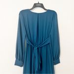 Baltic Born  Lydia Maxi Dress Topaz Teal Long Sleeve Wrap Flowy Gown Size Medium Photo 4