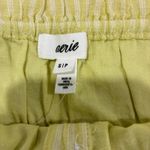 Aerie NWT Crop Top Cami Yellow Striped Tie Strap Cotton Sleeveless Casual Y2K-S Photo 2