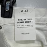 Madewell The Brynn Long Jean Shorts Women’s W32 High-Waisted Relaxed Leg White Photo 1