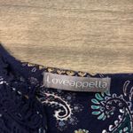 Loveappella Loveapella Women’s Tank Top Size Large Crochet Detail at V-Neck Photo 1
