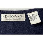 DRVS Design Resource 100% wool floral button up vest sz medium Black Photo 1