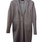 Maurice Tarica Coat Women Size 10 Purple Gray Pea Coat Wool Blend Long Line Photo 0
