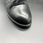 Anthropologie Klub Nico Pony Calf Hair Heeled Bootie Leather Western Black SZ 8 Photo 3