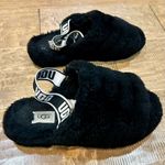 UGG  Women’s Fluff Yeah Fuzz Sugar Sandal Black Size 8 Fuzzy Girly Cute Trendy Photo 3