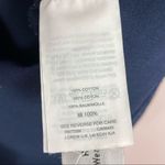 J.Crew  Ruffle Sleeve Shirt Navy Blue XXS Cotton Short Sleeve Photo 12