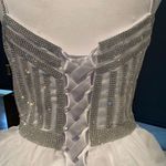 None Women’s White and Silver Short Prom Party Dress Size S NWT Photo 5