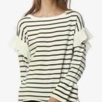 Anthropologie Womens  Lumiere Young Contemporary Ruffle Top - Sz L Photo 0