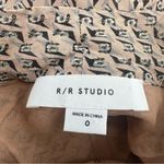 R/R studio silk bow neck maxi dress floral sz 0 Tan Photo 2