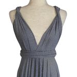 BUTTER BY NADIA Black and White Stripe Jersey Knit Versatile Dress One Size Size undefined Photo 8