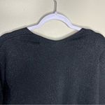 Baloot‎ Black Gold Metallic Shimmer Short Flare Sleeve Sweater Size M Photo 7