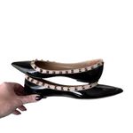Valentino Garavani Valentino - Rockstud Patent Leather Ballet Flats Black Poudre Sz 38 (US 8) Photo 9