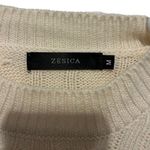 Zesica cream cable knit cropped sweater size medium Photo 3