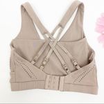 Gymshark Laser Cut Crossover Strappy Sports Bra: Taupe Photo 3