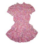Love Shack Fancy NWT Ellis Mini in Pink Party Bash Ruffle V-neck Cotton Dress XL Photo 4