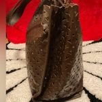 Furla Vintage Classic Brown Leather Perforated Shoulder Handbag Photo 2