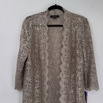 R & M Richards Vintage Cardigan Womens 10 Gold Lace Sequin Festive NEW Photo 1