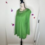 MICHAEL Michael Kors Crochet Neckline Blouse Green Size XL Photo 6