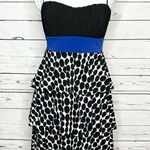 Sweet Storm Black Blue & White Polka Dot Party Dress Size Medium Photo 3