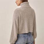 Reformation  | Luisa 100%‎ Cashmere Turtleneck Cropped Sweater in Grey size Large Photo 1