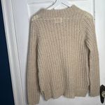 Anthropologie Field Flower Cream Waffle Weave Knit Sweater Crew Neck W1367 Sz M Photo 8