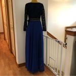 Turkish long black and blue dress Size 38 Photo 3