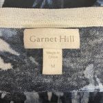 Garnet Hill 100% Merino Wool Cardigan Size Medium Lightweight Career Floral Photo 3