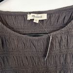 Madewell NWT  Soft Charcoal Gray Sachi Smocked Tank - Extra Small Photo 2