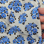 Yumi Kim Maternity Lolli Jumpsuit Blue Floral Smocked Wide Leg One Piece Size 2X Photo 9