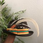 Royal John B Stetson Casino Gambler Panama Fedora Felt Wool Hat Cap Boater Vintage Sz 7 1/4 Brown Striped Photo 2