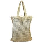 Jean Paul Gaultier Parfums Sparkling Straw Tote Bag Handbag Gold Photo 11