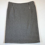 Max Mara  Houndstooth Pencil Skirt Black White Classic Business Career Knee Length Photo 0